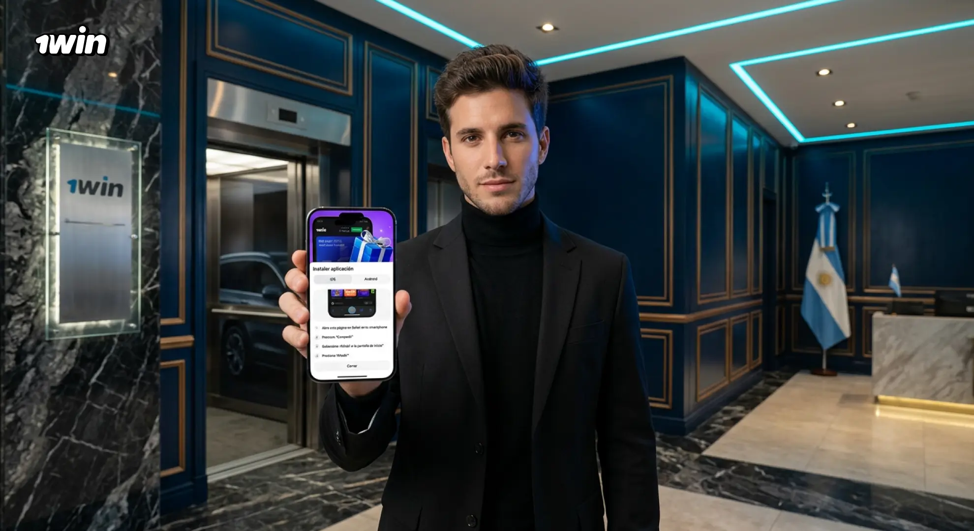 Juegos y apuestas en la app de 1win