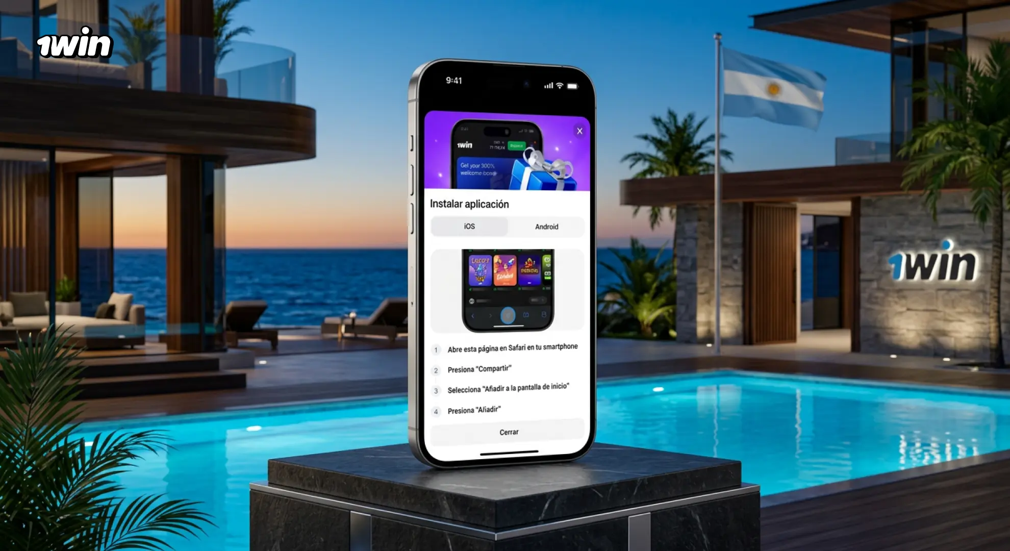 Depósitos y retiros desde la app de 1win